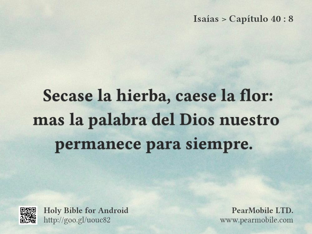 Isaías, Capítulo 40:8